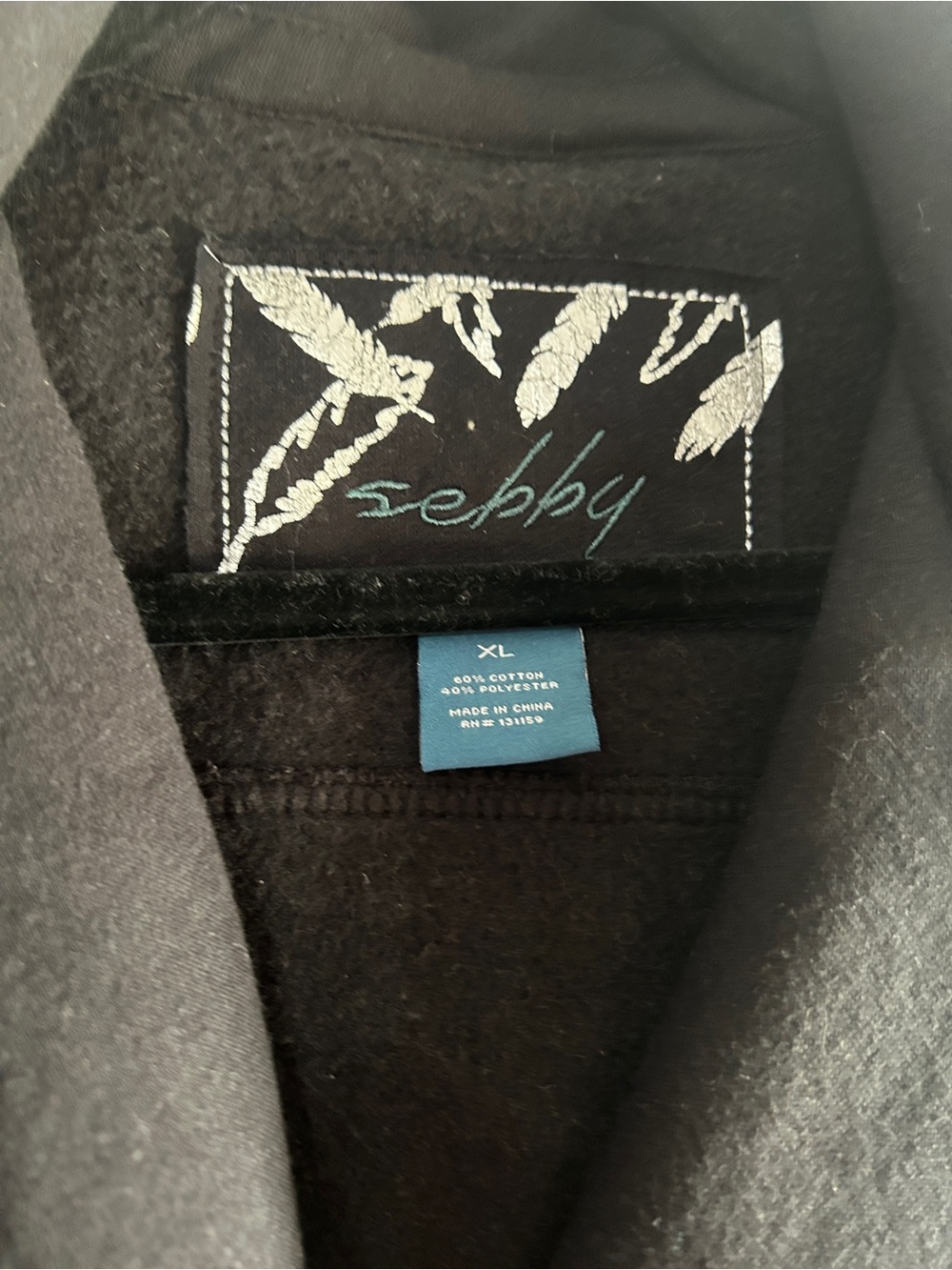 Sebby Black Double-Breasted Wool-Blend Pea Coat - Picture 4 of 4